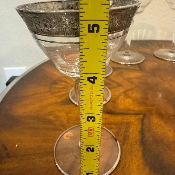 8 1950’s Glastonbury Lotus Rambler Rose Platinum Cordial -6 Champagne Co… - Picture 11 of 12